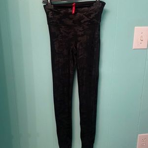 Spanx camo leather leggings